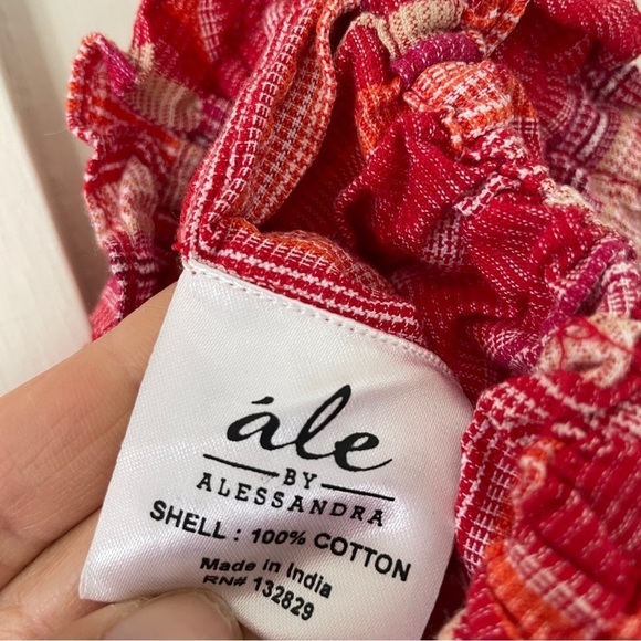 Ale by Alessandra Red, Orange, White Cropped Off The Shoulder Paulita Top - Picture 9 of 12